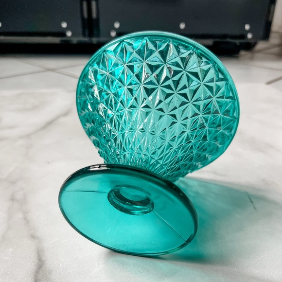 Vintage Teal Pedestal Candy Dish - Picture 3 of 6